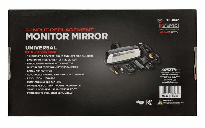 Metra Mirror/Monitor 7-Inch Single View with 3 Inputs - TE-RM7 - image 12
