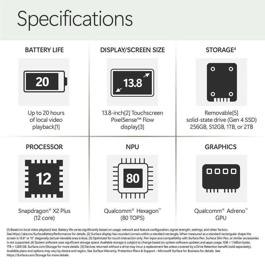 Microsoft Surface Laptop 13.8-inch Snapdragon X2 Elite (12 core) 16GB RAM 512GB SSD Windows 11 (8th Editi - image 9