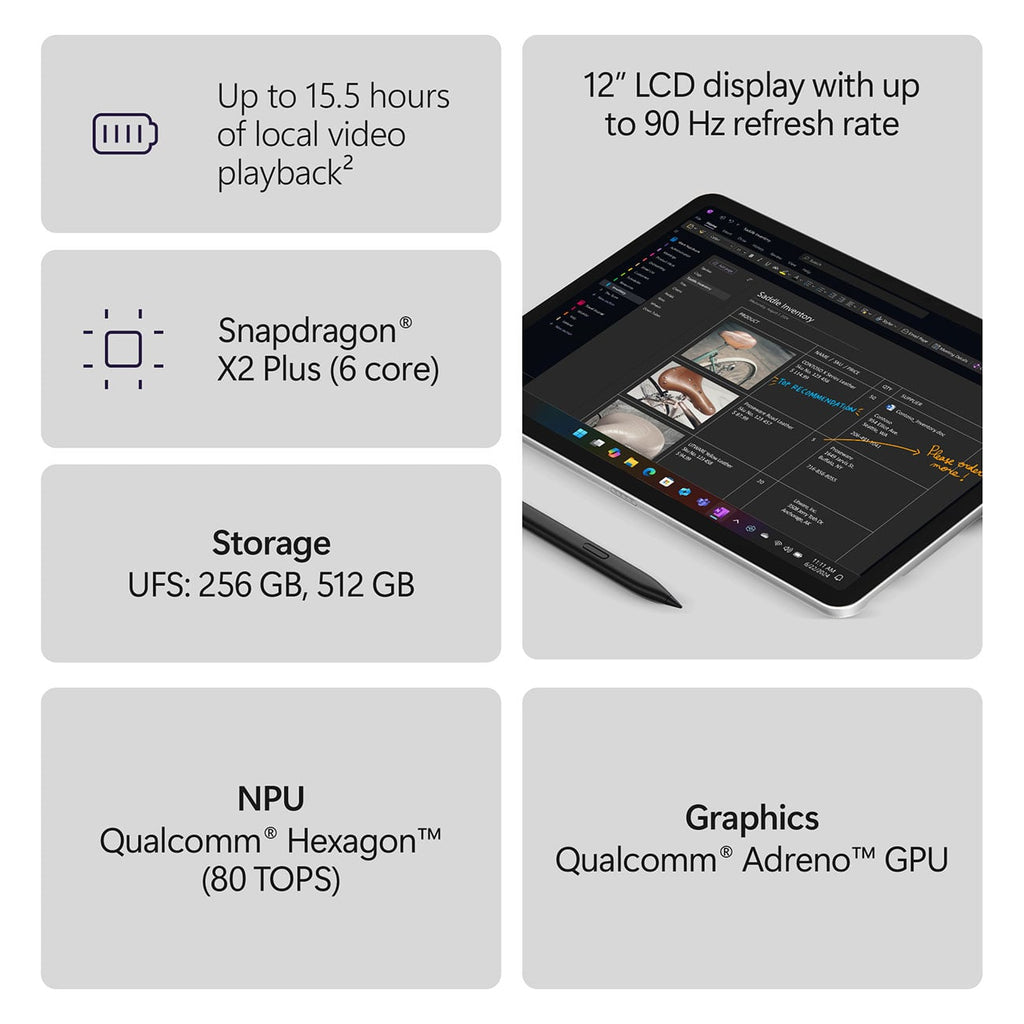 Microsoft Surface Pro 12-inch Snapdragon X2 Plus (6 core) 16GB RAM 512GB SSD Windows 11 Device Only (2nd  - image 7
