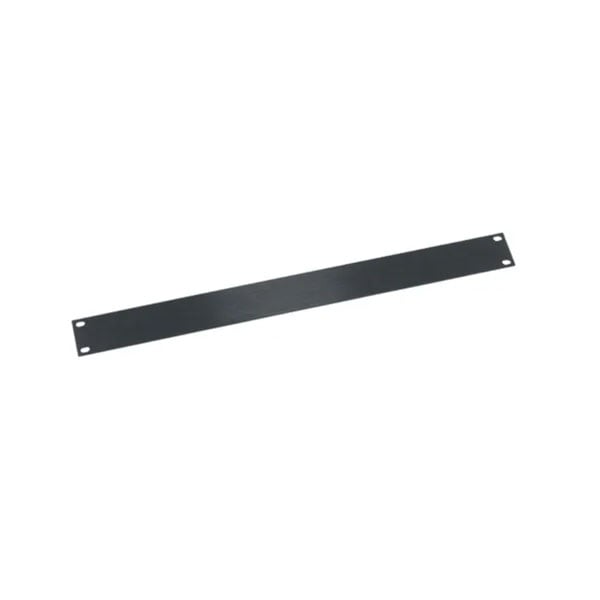 Middle Atlantic Rack Panel 1 RU Flat Blank in Black Brushed and Anodized Aluminum Finish - HBL1 - image 1