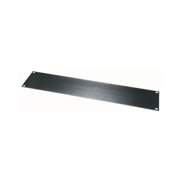 Middle Atlantic Rack Panel 2 RU Flat Blank, Black Brushed and Anodized Aluminum - HBL2 - image 1