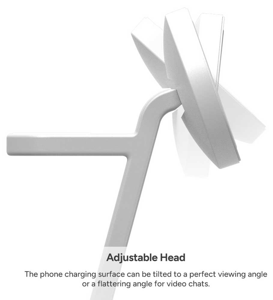 mophie Snap Plus 3-in-1 Wireless Charge Stand in White - 401313542 - image 9