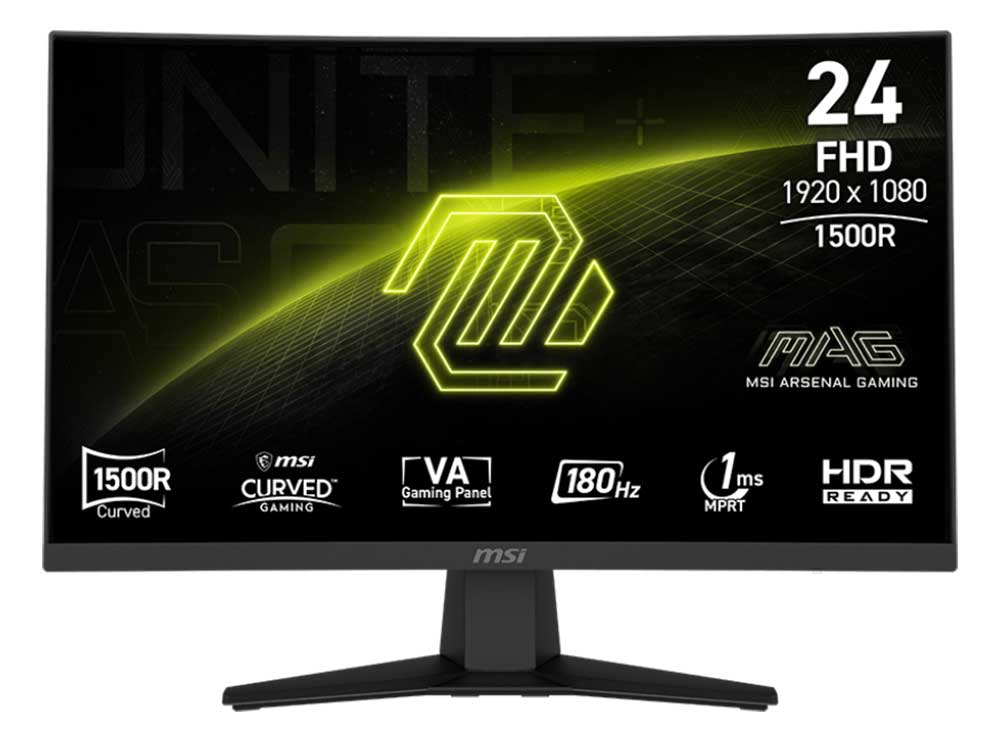 MSI MAG 244C Curved Gaming Monitor 24-Inch FHD 180Hz in Black - MAG244C - image 1