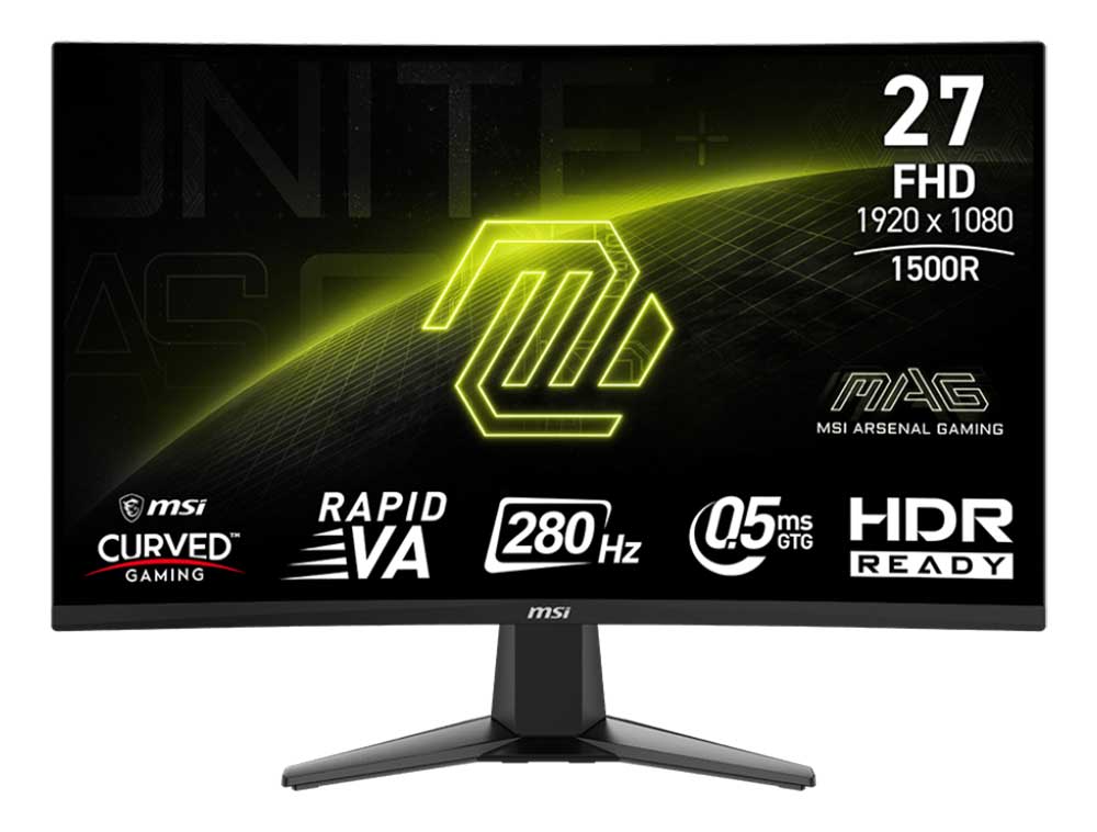 MSI MAG 276CXF Curved Gaming Monitor 27-inch FHD 280Hz in Black - MAG276CXF - image 1