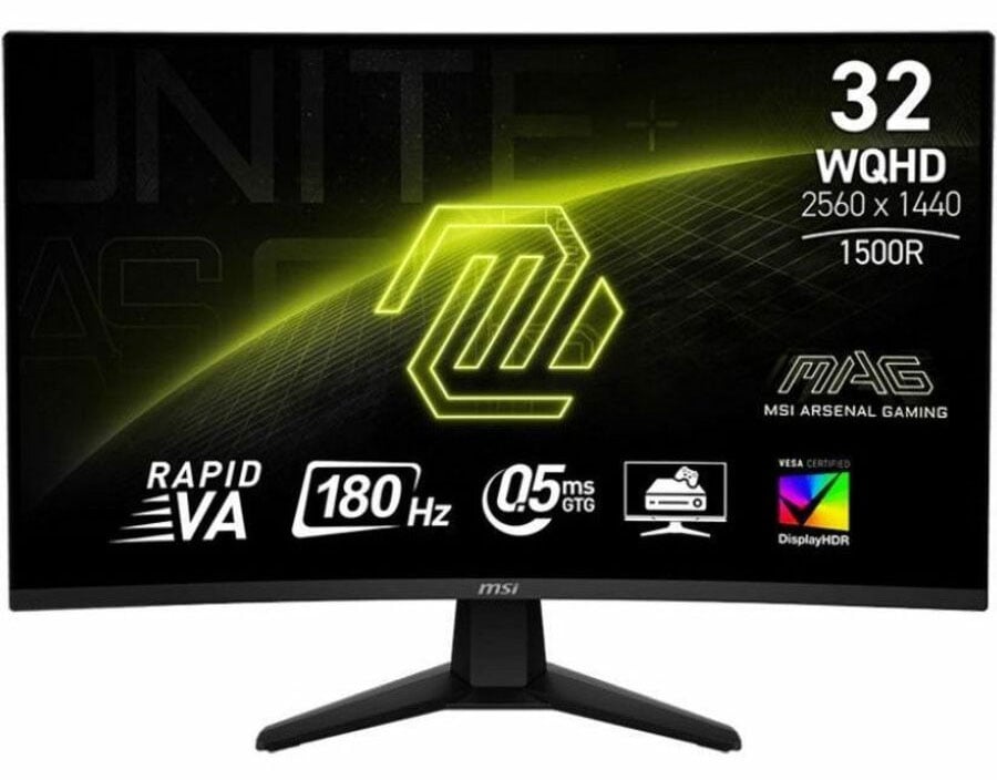 MSI MAG 32CQ6F Curved Gaming Monitor 31.5-Inch WQHD 180Hz in Black - MAG32CQ6F - image 1