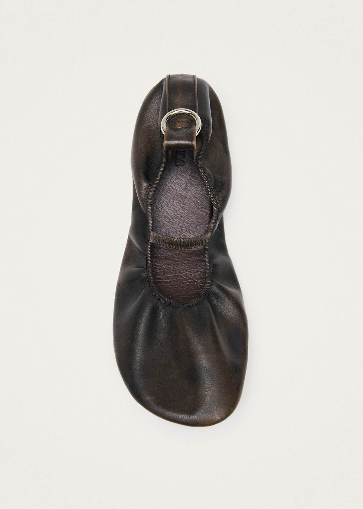 Naira Barefoot Vintage-Effekt braune Leder-Ballerinas