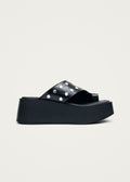 Nova Studs zwarte leren sandalen