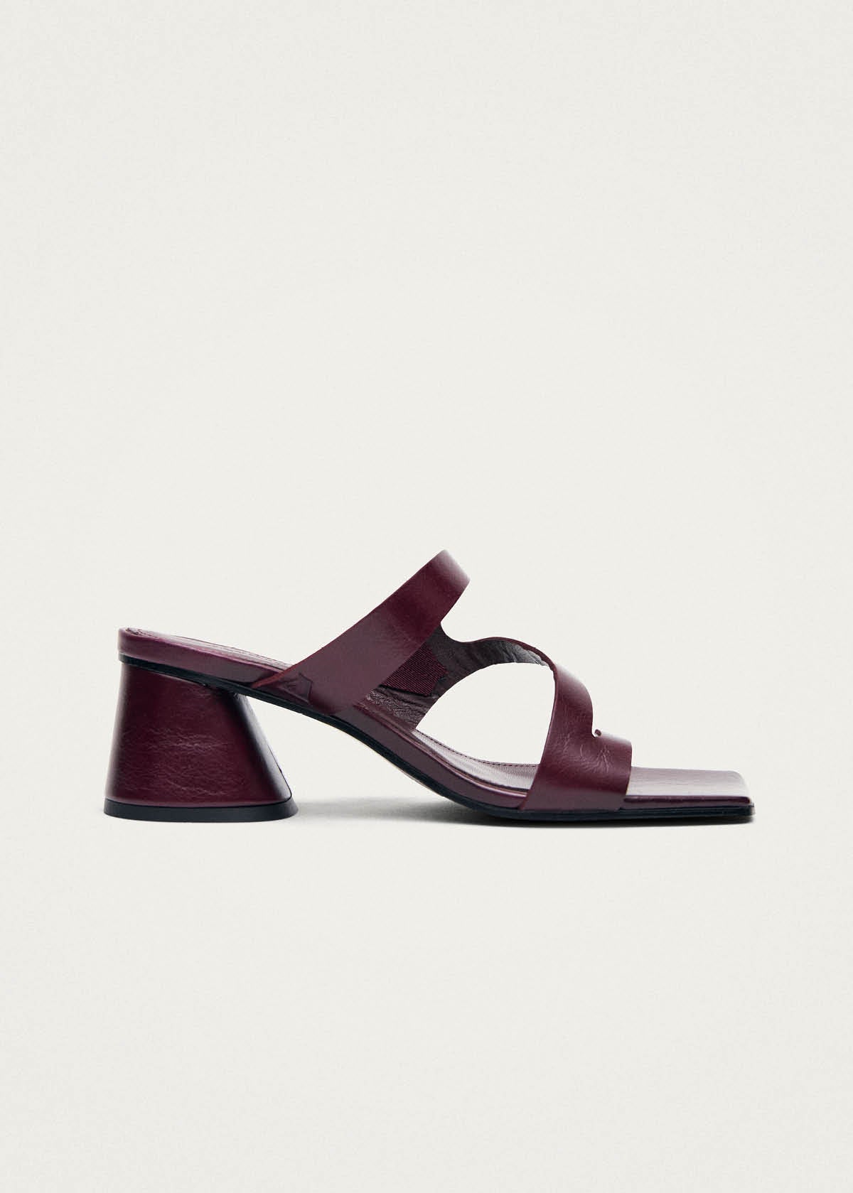 Orielle Rift Bordeaux Leren Sandalen