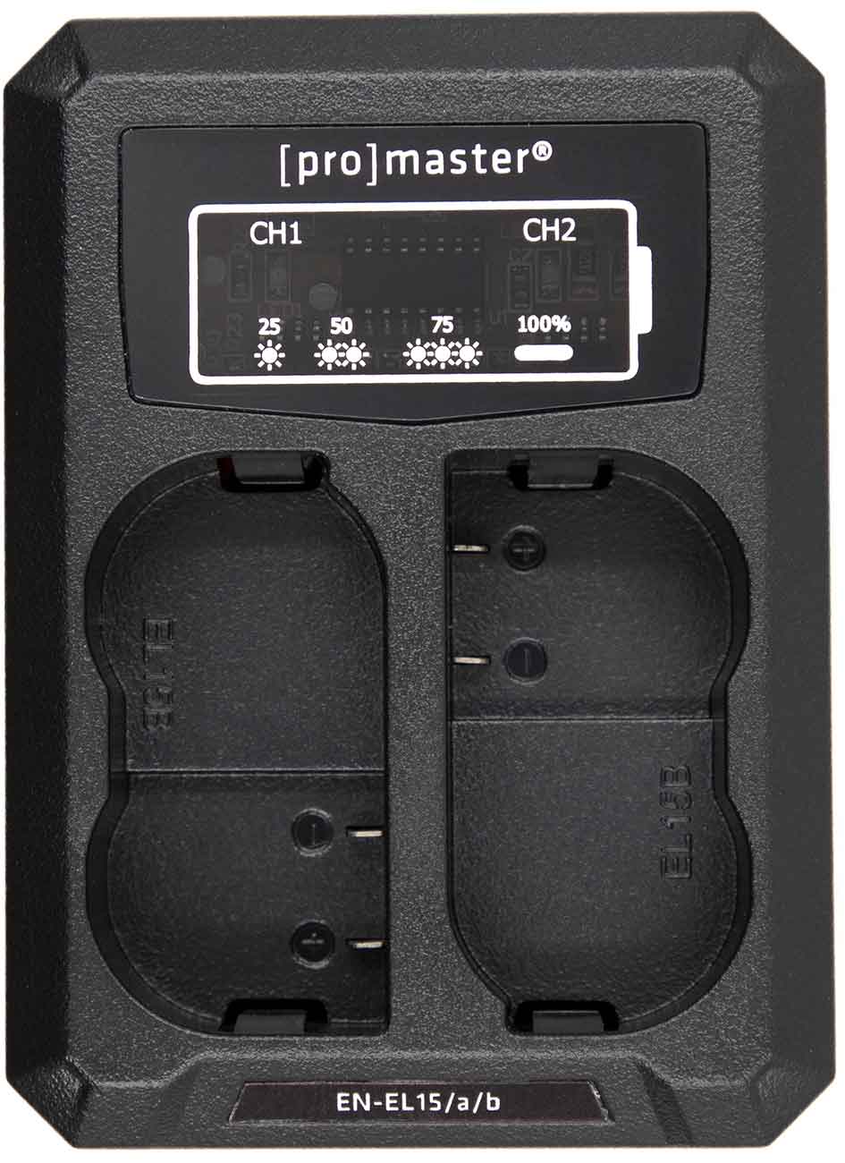 ProMaster Charger Dually with Built-In USB for Nikon EN-EL15 Series - PRO4546 - image 1