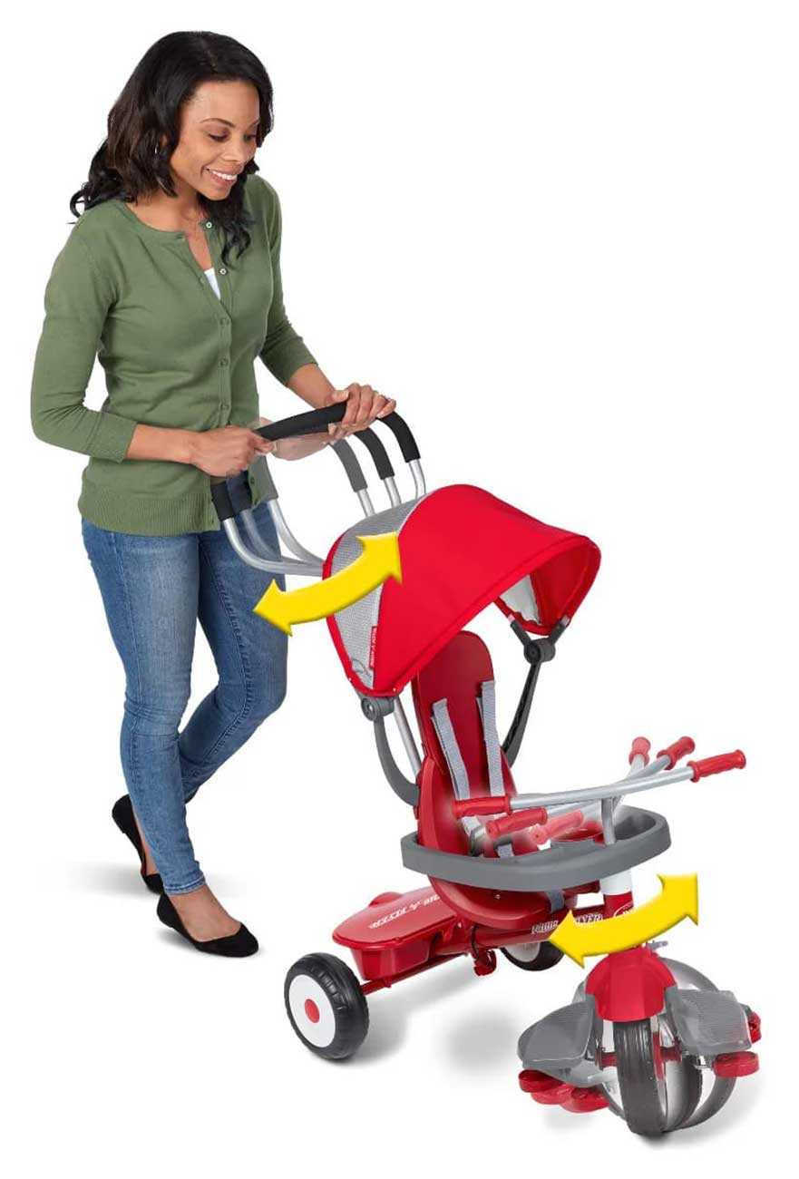 Radio Flyer 4-in-1 Stroll 'N Trike Push & Pedal Tricycle - 481T - image 10