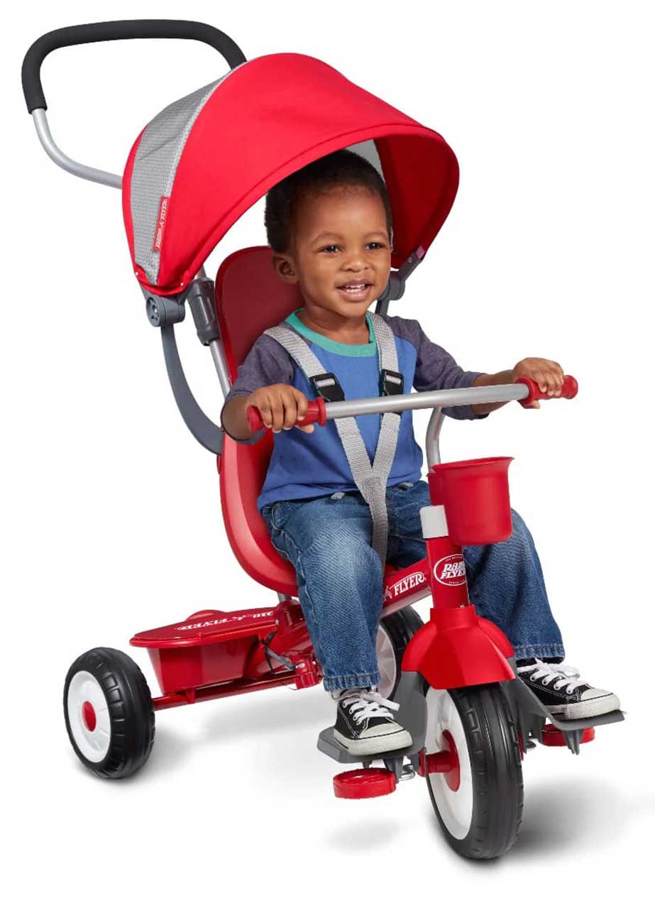 Radio Flyer 4-in-1 Stroll 'N Trike Push & Pedal Tricycle - 481T - image 7
