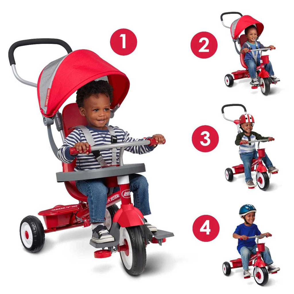 Radio Flyer 4-in-1 Stroll 'N Trike Push & Pedal Tricycle - 481T - image 2