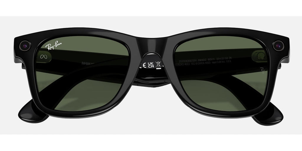 Ray-Ban Meta Wayfarer Sunglasses (Gen 2) 50mm in Shiny Black with G-15 Green Lenses - RW4012-6017150 - image 5