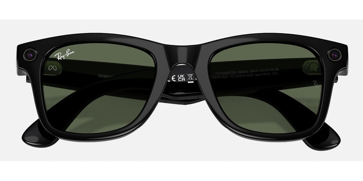 Ray-Ban Meta Wayfarer Sunglasses (Gen 2) 53mm in Shiny Black with G-15 Green Lenses - RW4012-6017153 - image 5