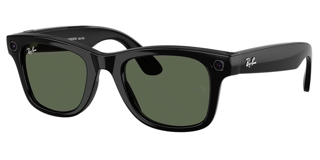 Ray-Ban Meta Wayfarer Sunglasses (Gen 2) 50mm in Shiny Black with G-15 Green Lenses - RW4012-6017150 - image 1