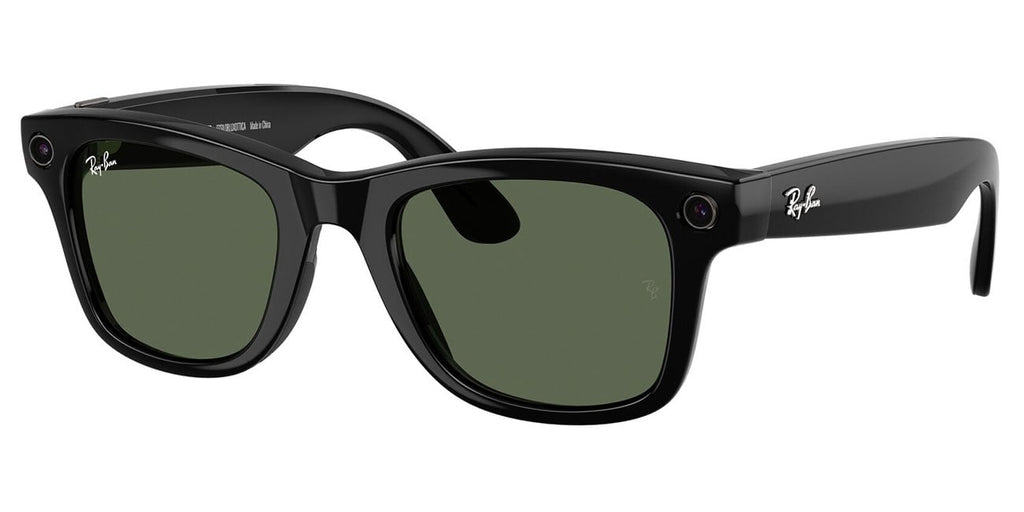 Ray-Ban Meta Wayfarer Sunglasses (Gen 2) 50mm in Shiny Black with Clear | Graphite Green Transition Lense - image 2