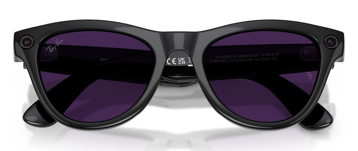 Ray-Ban Meta Skyler Sunglasses (Gen 2) 52mm in Shiny Black with Clear|Amethyst Transition Lenses - RW4014 - image 8