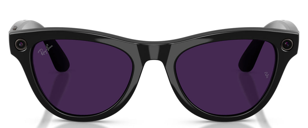 Ray-Ban Meta Skyler Sunglasses (Gen 2) 52mm in Shiny Black with Clear|Amethyst Transition Lenses - RW4014 - image 3