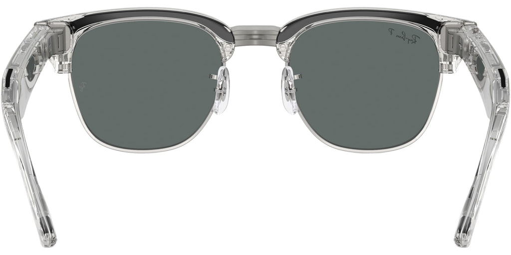 Ray-Ban Meta Audio Clubmaster Sunglasses 51mm in Shiny Transparent Iron Grey with Polarized Dark Grey Len - image 4