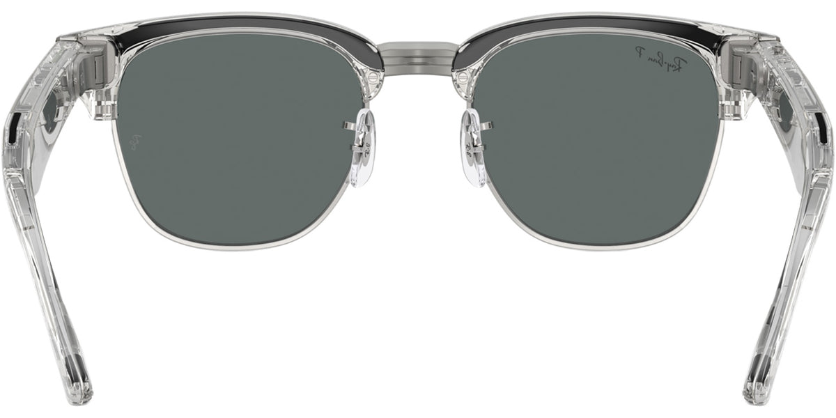Ray-Ban Meta Audio Clubmaster Sunglasses 51mm in Shiny Transparent Iron Grey with Polarized Dark Grey Len - image 4
