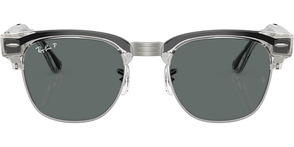 Ray-Ban Meta Audio Clubmaster Sunglasses 51mm in Shiny Transparent Iron Grey with Polarized Dark Grey Len - image 2