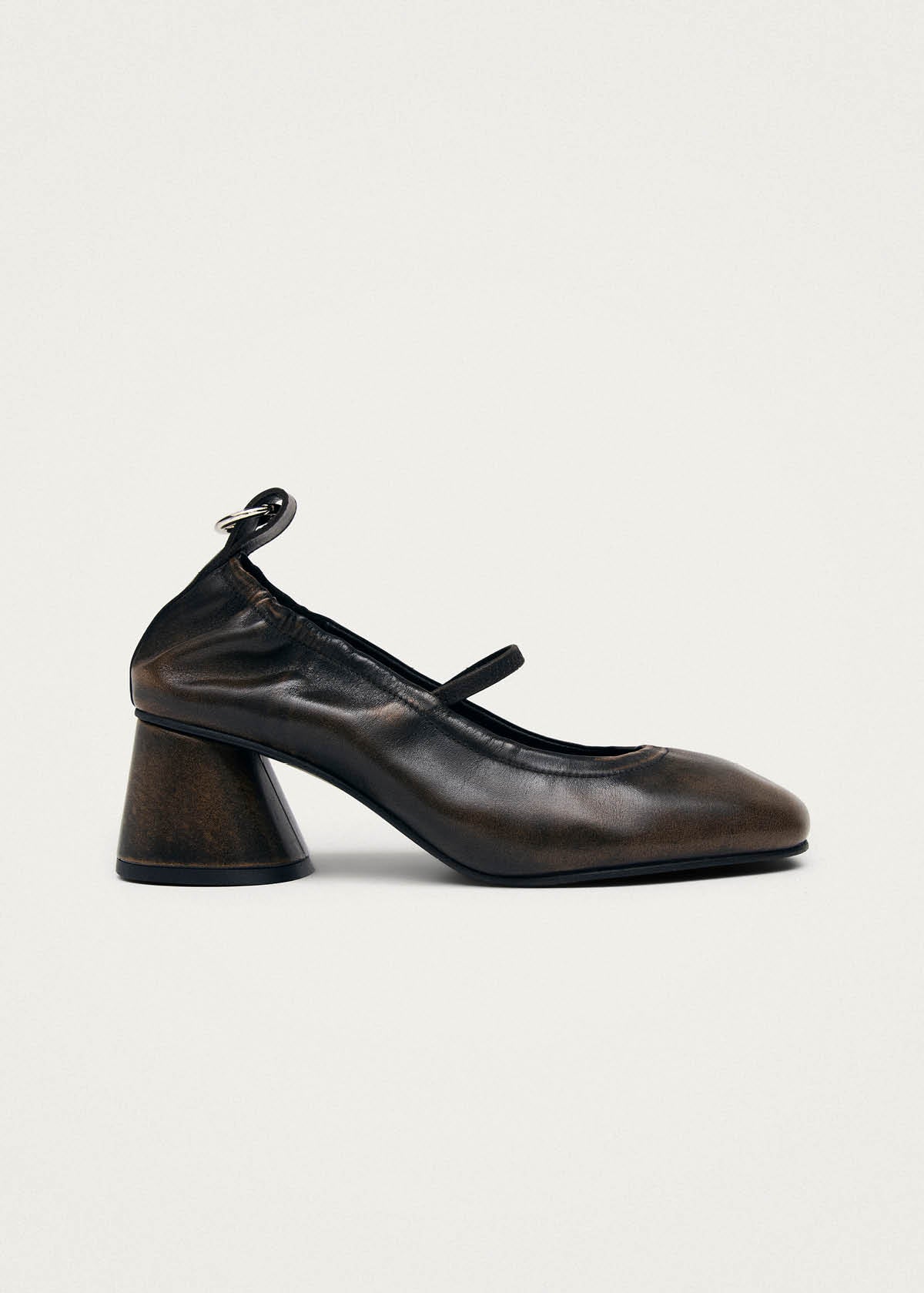 Rhiane Vintage Effect Bruin Leren Pumps