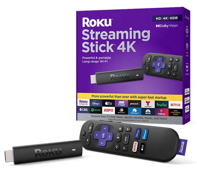 Roku Streaming Stick 4K HDR with Dolby Vision Black (2022) - 3820R2 - image 2