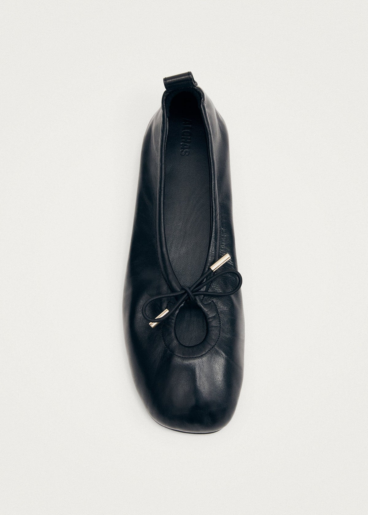 Rosalind Ballerinas aus schwarzem Leder