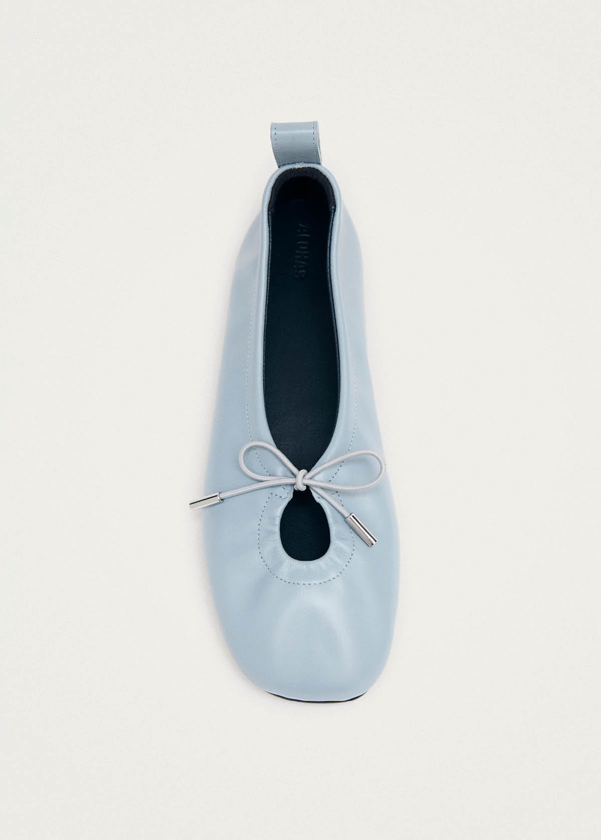 Rosalind blauwe leren ballerina's
