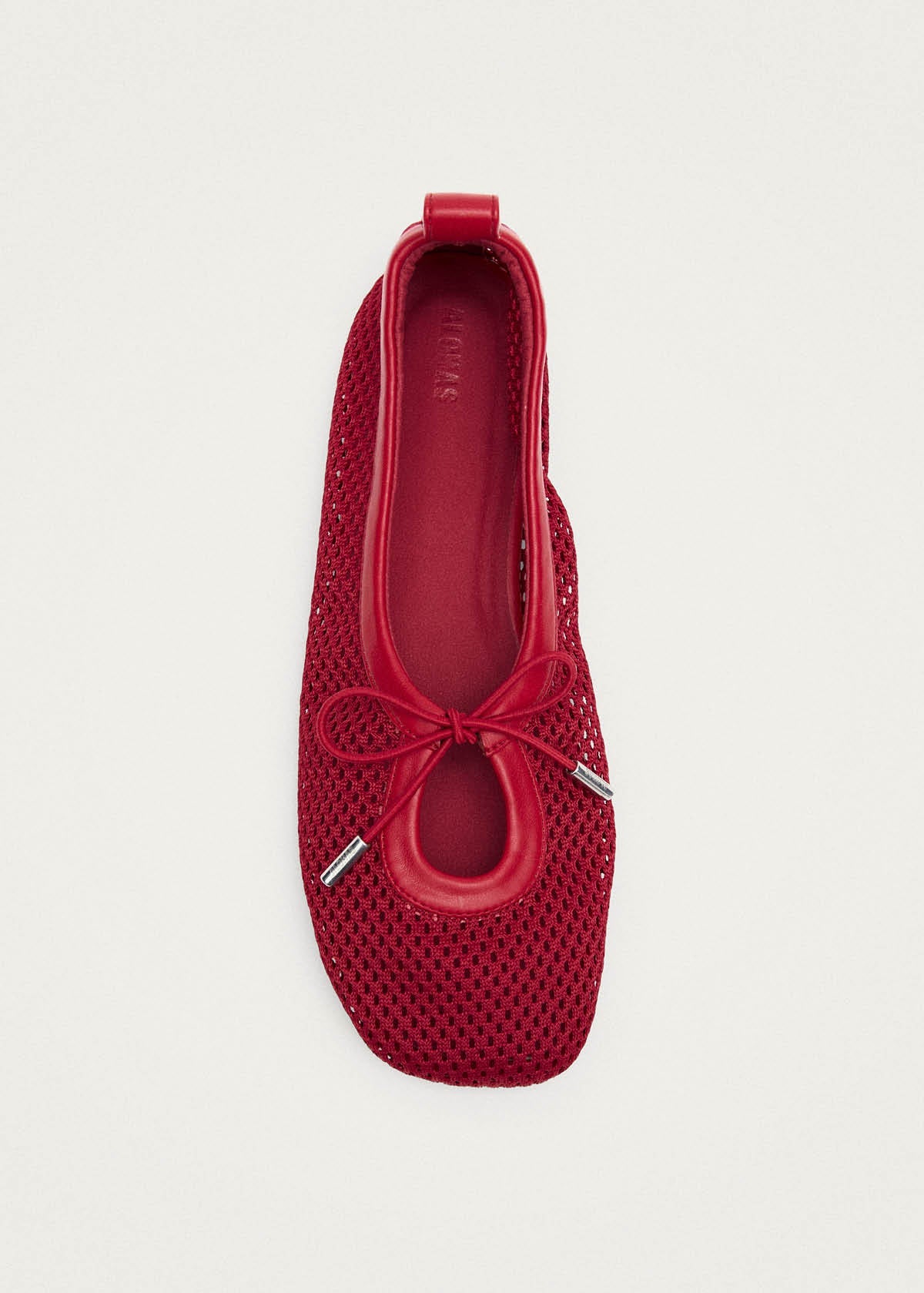 Rosalind Balletschoenen van rood leer en mesh