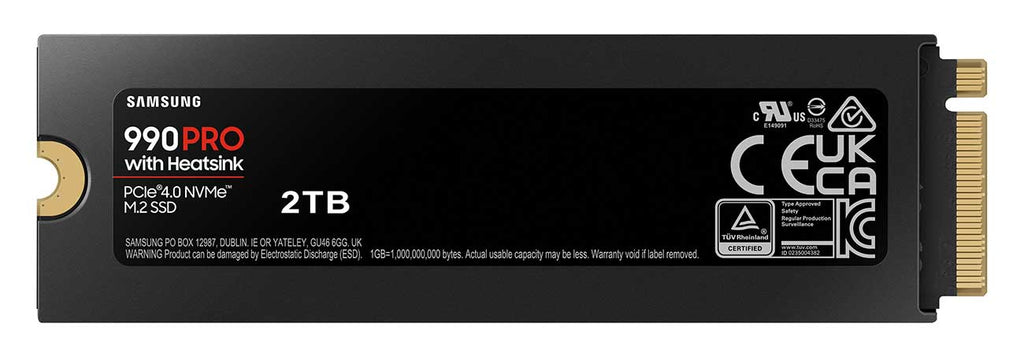 Samsung 990 PRO 2TB NVMe w/ Heatsink M.2 SSD - MZ-V9P2T0CW - image 1