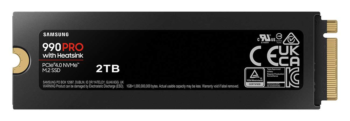 Samsung 990 PRO 2TB NVMe w/ Heatsink M.2 SSD - MZ-V9P2T0CW - image 1