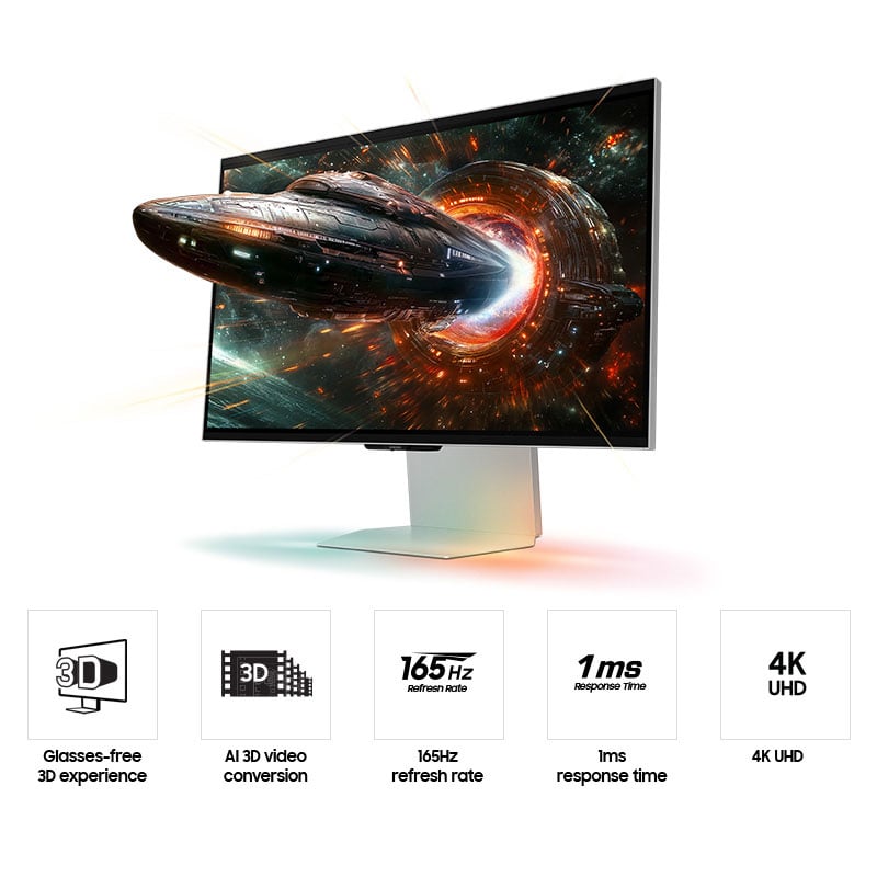 Samsung Odyssey 3D G90XF 27-inch 4K 165Hz Gaming Monitor in Silver - LS27FG900XNXZA - image 10
