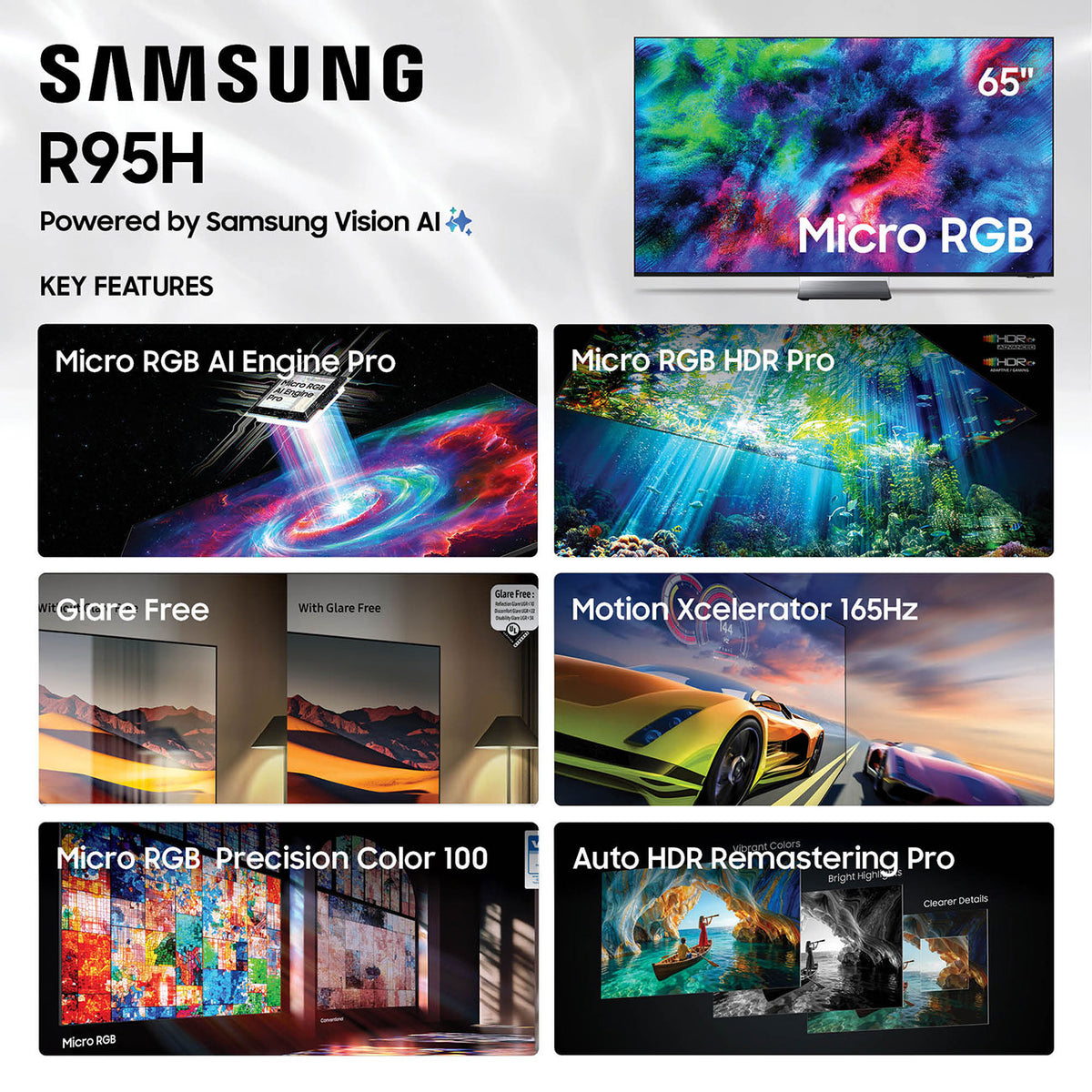Samsung R95H Series 65-Inch Micro RGB 4K UHD Smart Tizen TV with Samsung Vision AI - MRN65R95HAFXZA - image 6
