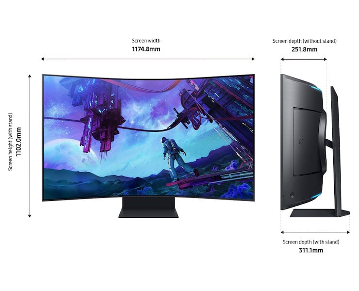 Samsung Monitor 55-Inch Odyssey Ark 2nd Gen. 4K UHD 165Hz 1ms(GtG) Quantum Mini-LED Curved for Gaming - L - image 4