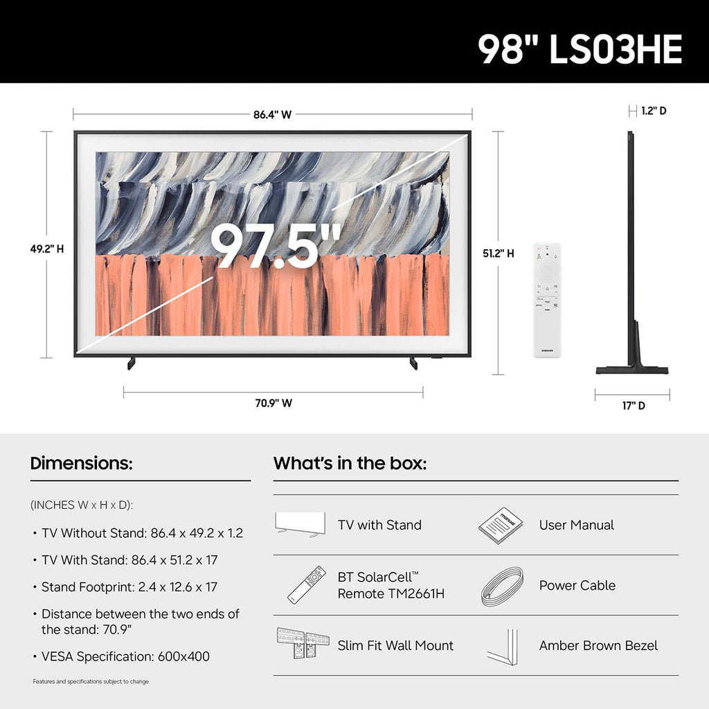 Samsung The Frame QLED 98-Inch 4K Smart TV with Samsung Vision AI - QN98LS03HEFXZA - image 5