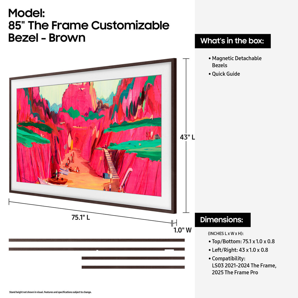 Samsung 85-inch The Frame Customizable Bezel in Modern Brown - VG-SCFF85BWBZA - image 6