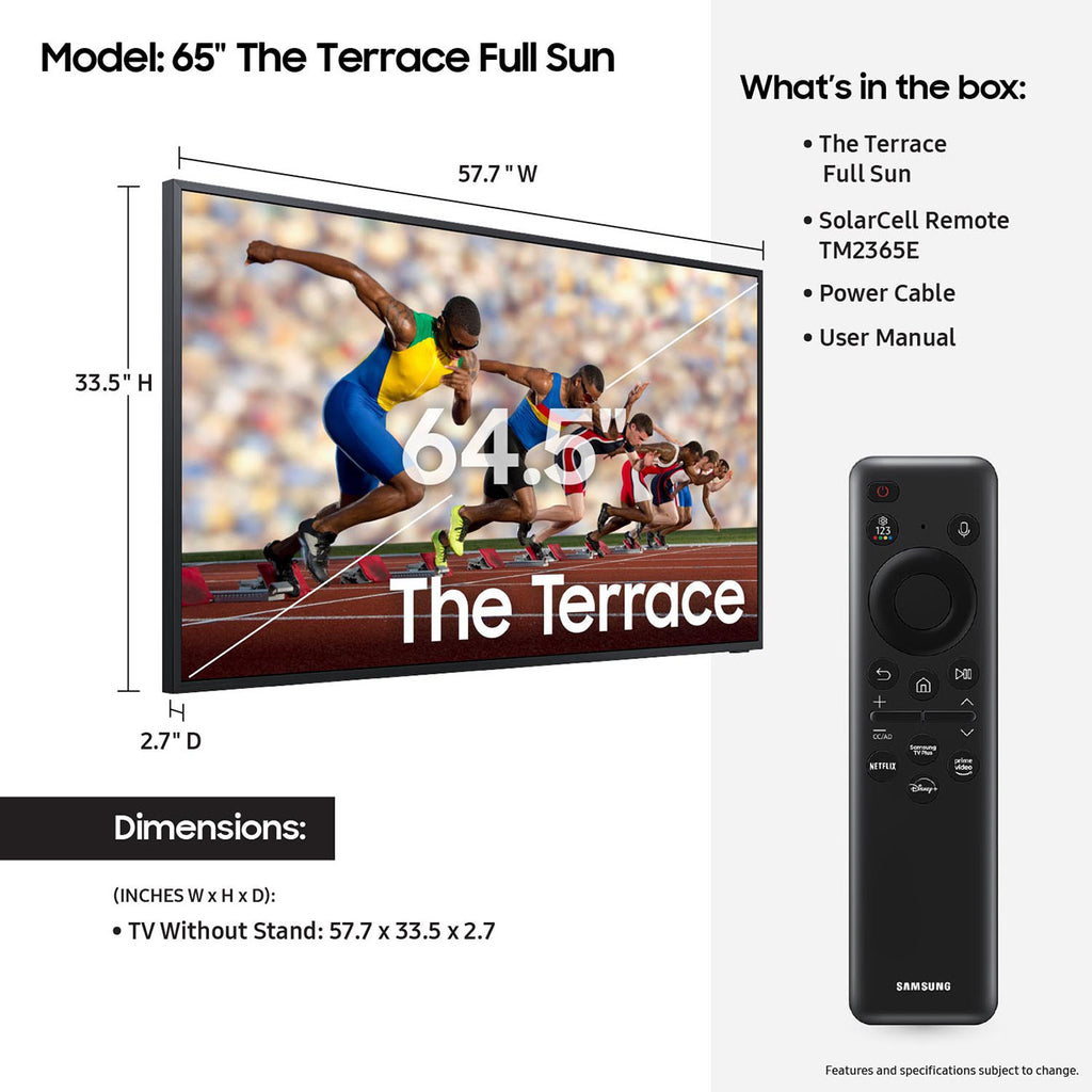 Samsung The Terrace LST9D Outdoor TV Neo QLED 65-Inch Full Sun 4K Smart in Black - QN65LST9DAFXZA - image 7