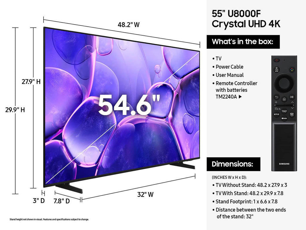 Samsung U8000F 55-Inch Class Crystal UHD 4K Smart TV - UN55U8000FDXZA - image 5