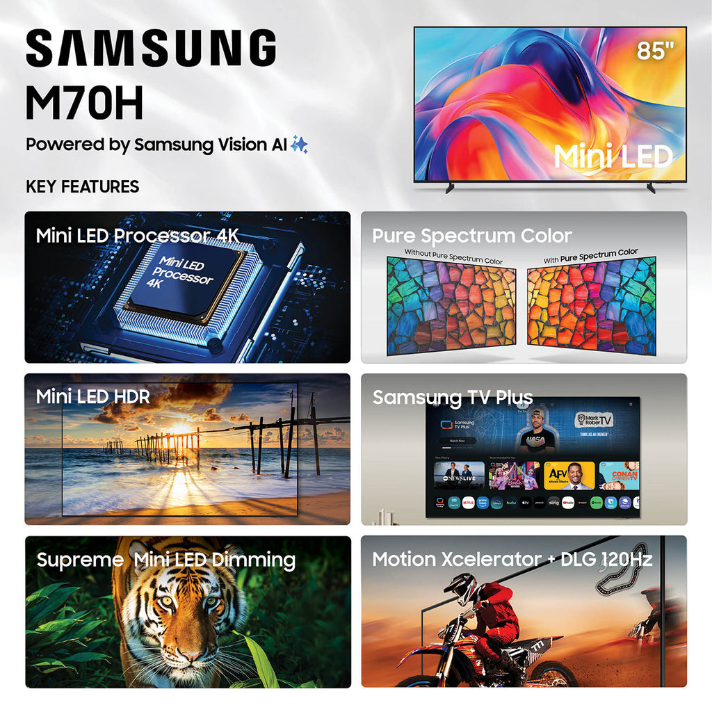 Samsung M70H Mini LED 4K UHD Smart TV 85-Inch with Samsung Vision AI - UN85M70HAFXZA - image 14