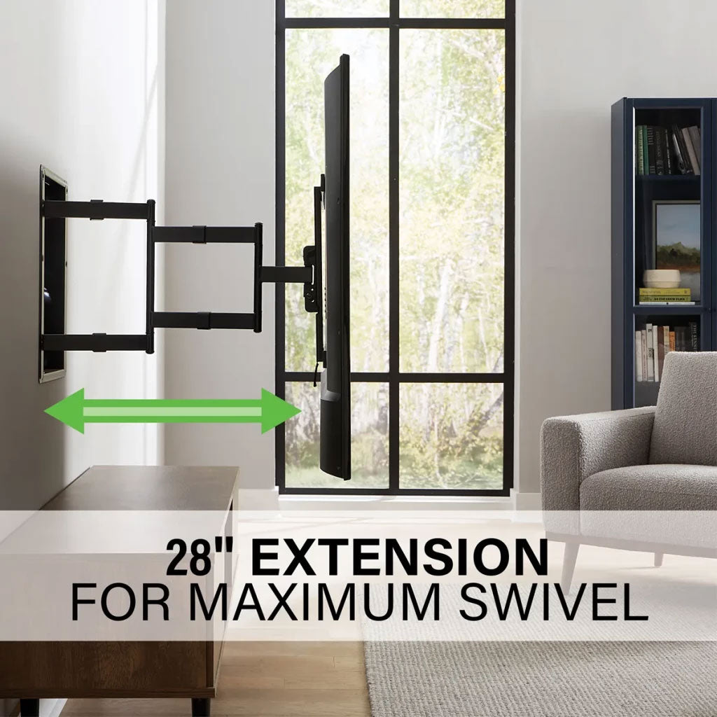 Sanus 42"-85" Premium Large In-Wall Full-Motion Mount in Black - VIWLF128-B2 - image 8