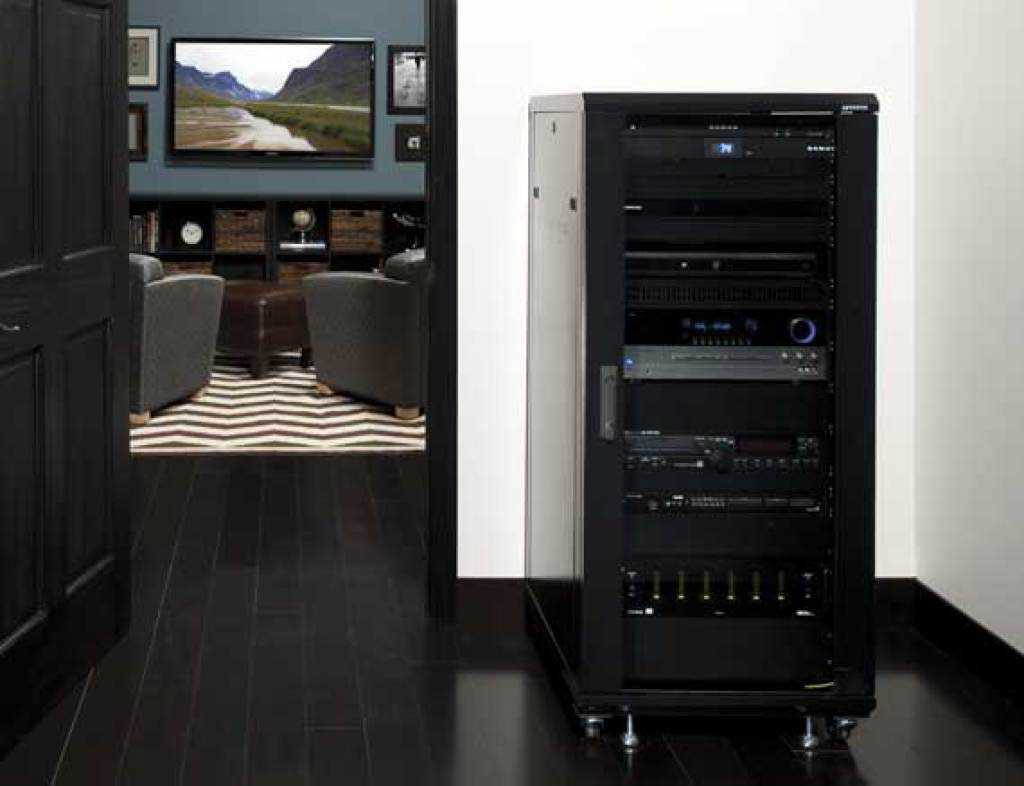 Sanus 55"  Component Series Black AV Rack - CFR2127-B1 - image 5