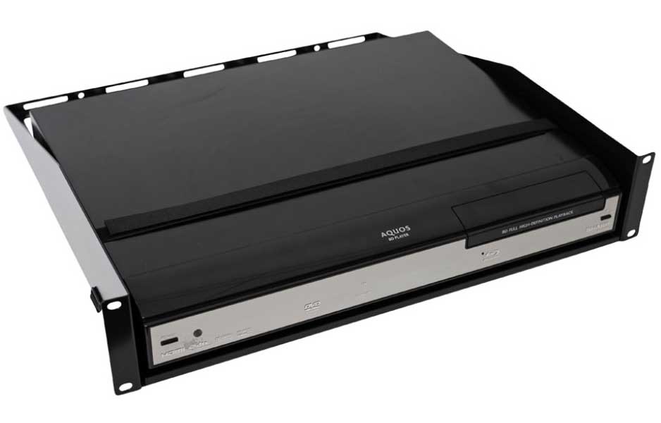 Sanus 2U Black Vented AV Shelf - CASH22-B1 - image 3