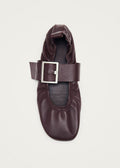 Sarea Ballerinas aus burgunderrotem Leder