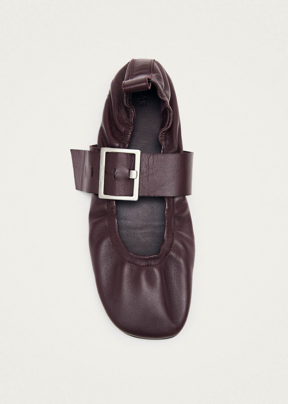 Sarea Ballerinas aus burgunderrotem Leder