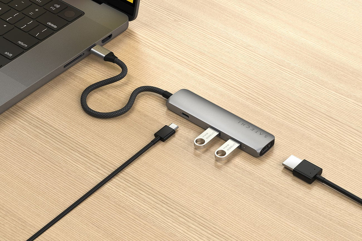 Satechi 4-in-1 Slim Multi-port Adapter 4K in Space Gray - ST-P4SM - image 7