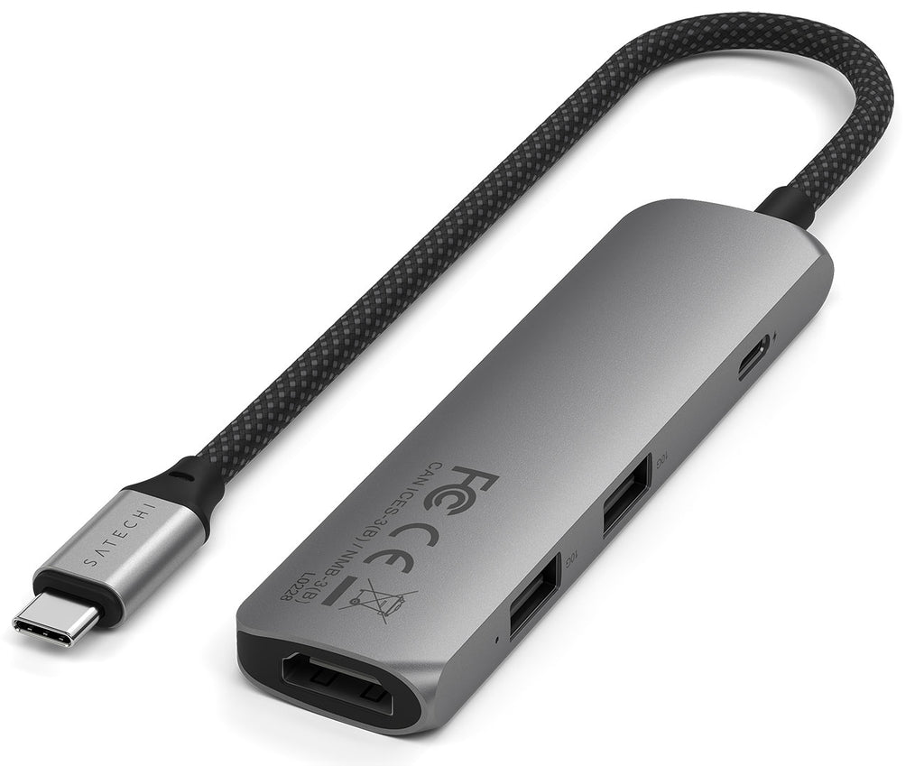 Satechi 4-in-1 Slim Multi-port Adapter 4K in Space Gray - ST-P4SM - image 5