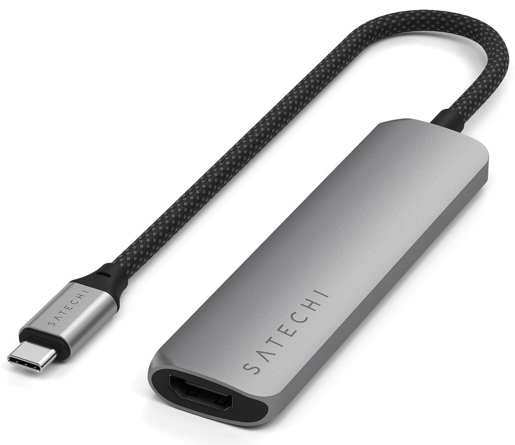 Satechi 4-in-1 Slim Multi-port Adapter 4K in Space Gray - ST-P4SM - image 2