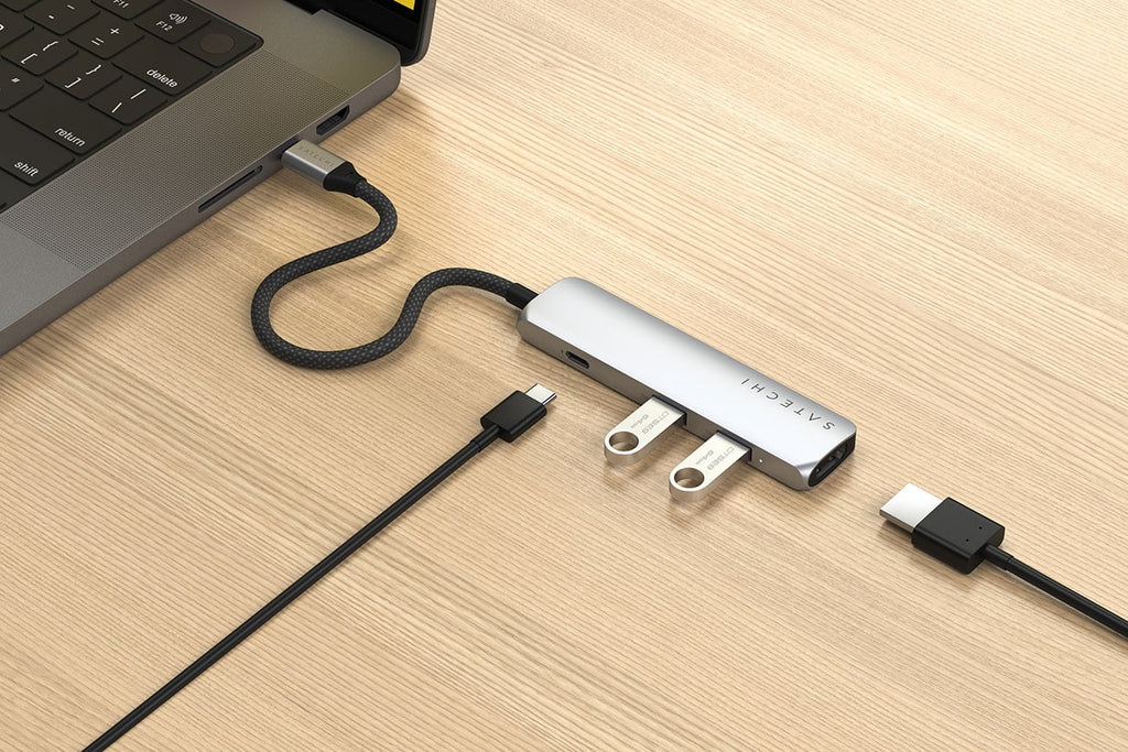 Satechi 4-in-1 Slim Multi-port Adapter 4K in Silver - ST-P4SS - image 7