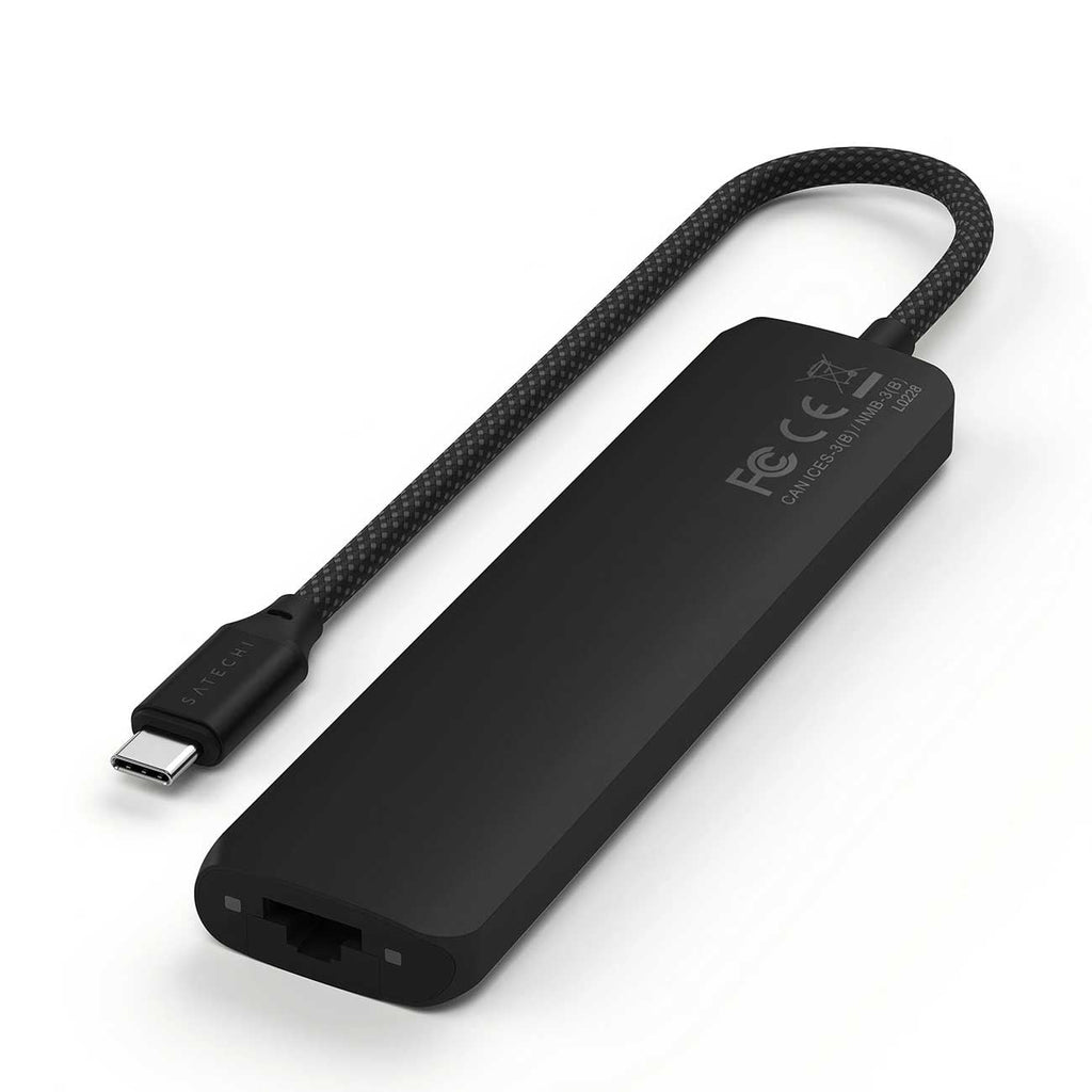 Satechi 7-in-1 USB-C Slim Multiport Adapter with Ethernet in Black - ST-P7SK - image 3